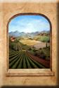 Trompe L'Oeil of Tuscan Countryside in a Kitchen